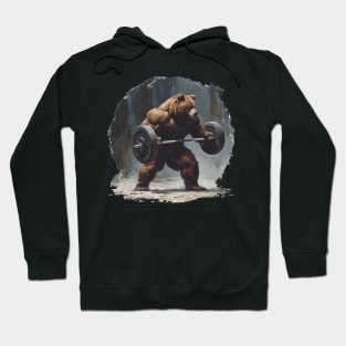 bear lifting weight Hoodie